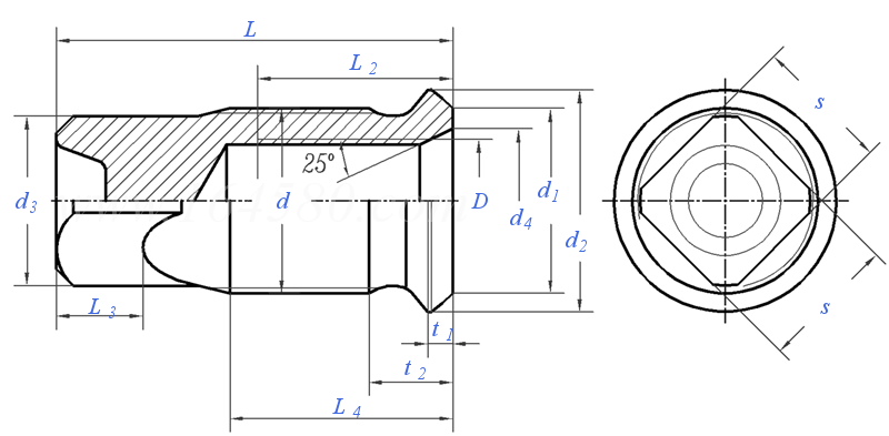 Q  305 汽車車輪螺母—內(nèi)螺母—左牙