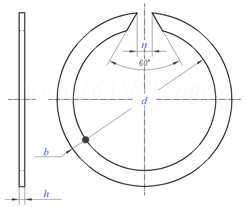 Q  433 轴用压扁钢丝挡圈