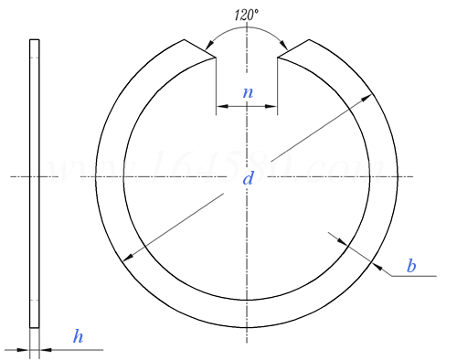 Q  434 孔用压扁钢丝挡圈