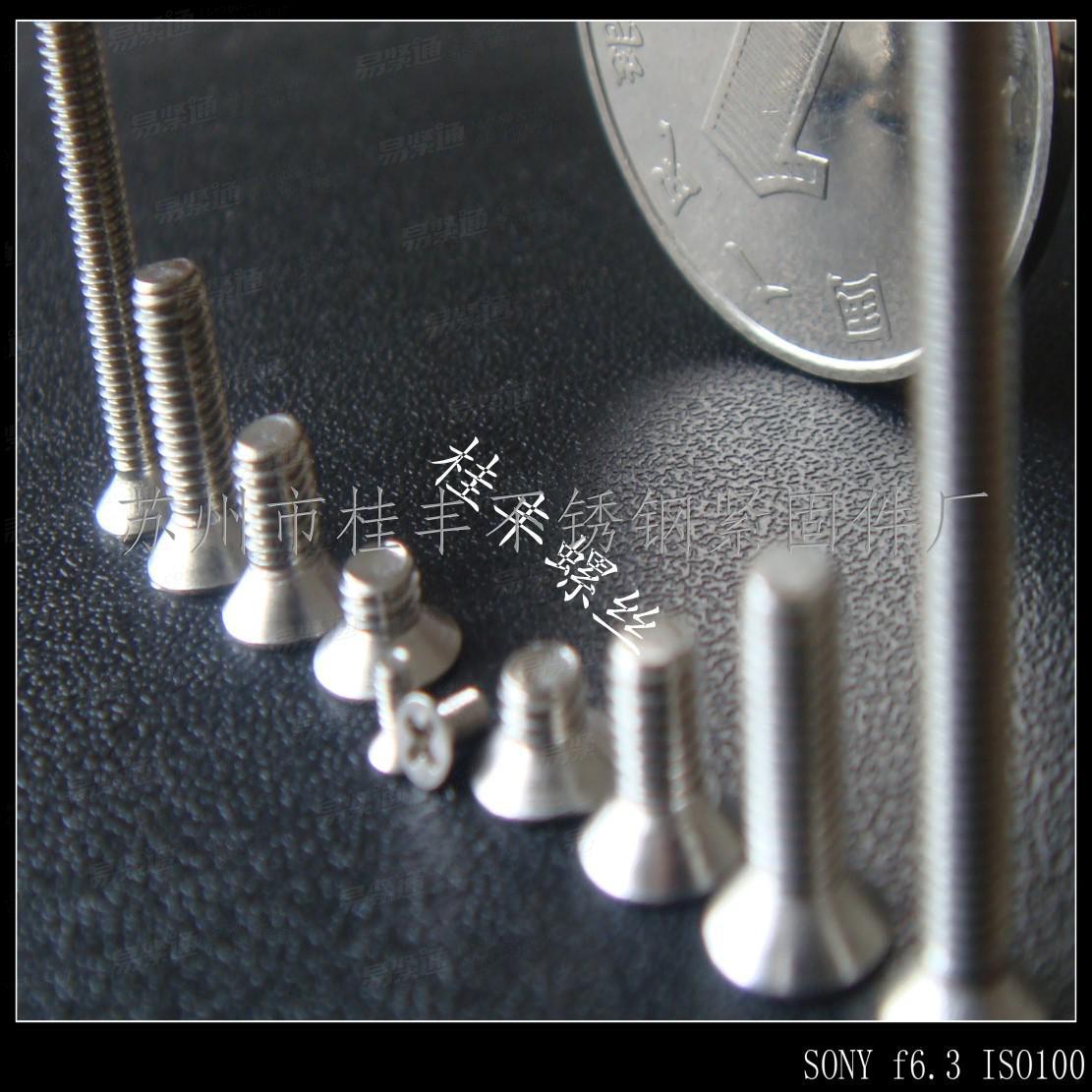 304不锈钢十字槽沉头螺钉