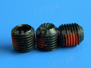 12.9級内六角凹端内滾花緊定螺釘