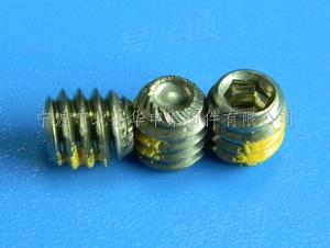 304不鏽鋼内六角凹端滾花緊定螺釘