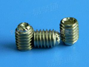 304不鏽鋼内六角凹端滾花緊定螺釘