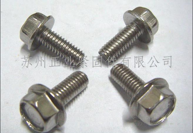 优质苏州不锈钢法兰螺栓 外六角法兰面螺栓