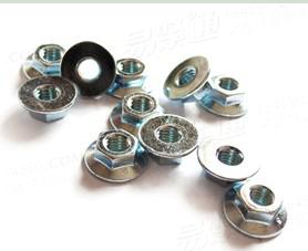 法兰大平边螺帽 六角法兰螺母 平湖螺母厂家