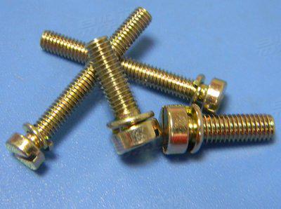 開槽圓柱頭帶彈墊二組合螺絲