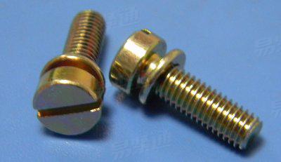 非标組合螺絲 開槽圓柱頭帶彈墊組合螺釘