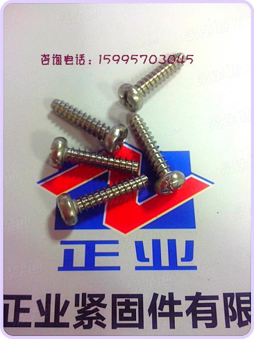 不锈钢自攻螺丝 不锈钢十字槽盘头自攻钉（平端）