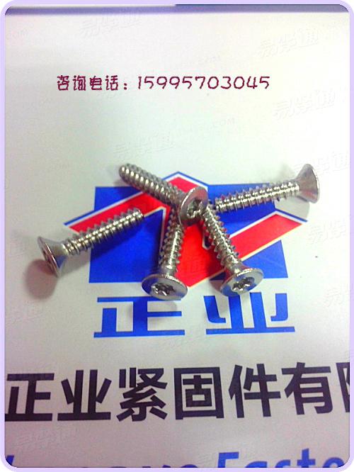 不锈钢梅花槽沉头自攻螺丝（平端）