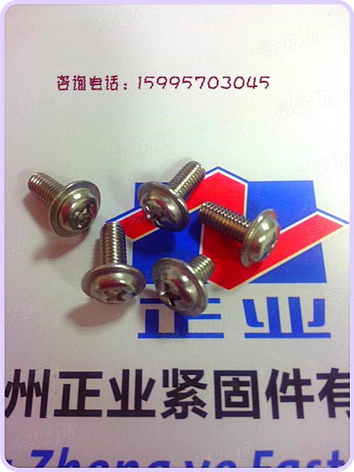 不锈钢十字槽圆头带垫螺钉