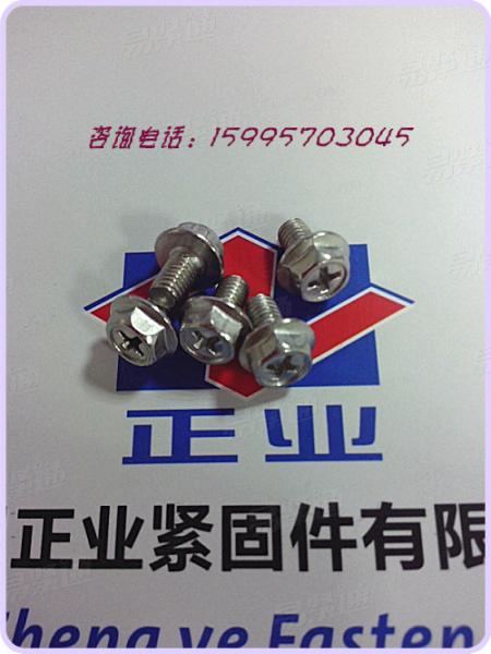 不鏽鋼十字槽六角頭法蘭面螺釘