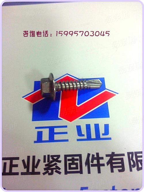 不锈钢六角法兰面钻尾螺丝