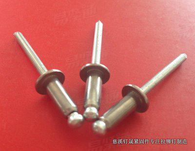 廠家直銷Φ3.2*8、Φ4*8、Φ4.8*10 鐵開口型平圓頭抽芯鉚釘