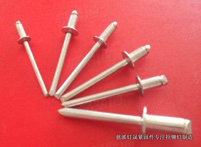 廠家直銷Φ3.2*8、Φ4*8、Φ4.8*10 鐵開口型拉鉚釘 鐵拉釘