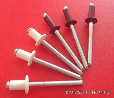 喷漆铝铁拉铆钉 铝拉钉 烤漆开口型扁圆头抽芯铆钉