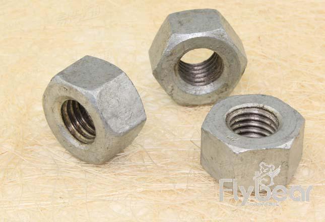 美标2H重型螺母 热浸锌六角螺母