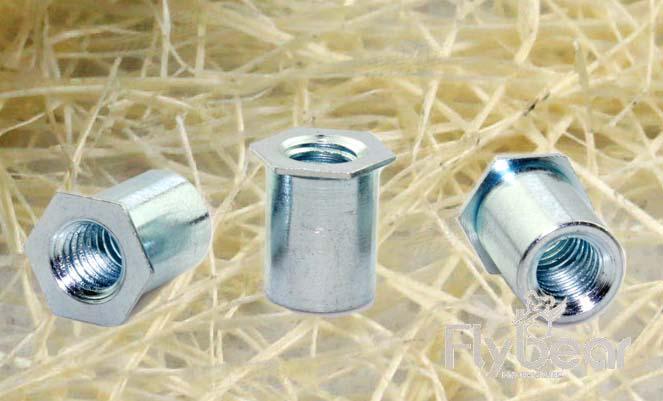 不锈钢压铆螺母柱A2 通孔压铆螺母柱