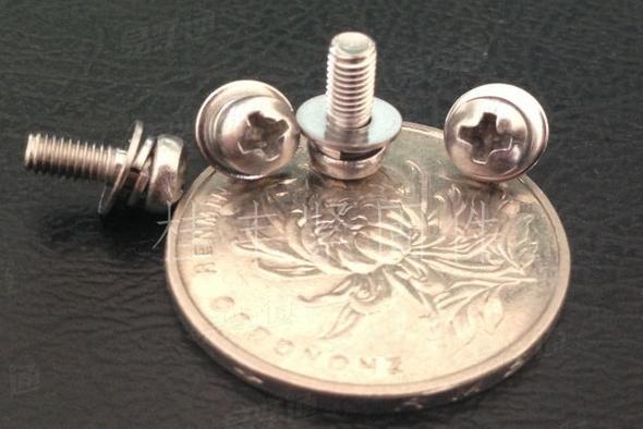 不锈钢盘头组合螺丝 带垫圈三组合螺钉 厂家直供M1.6-M10