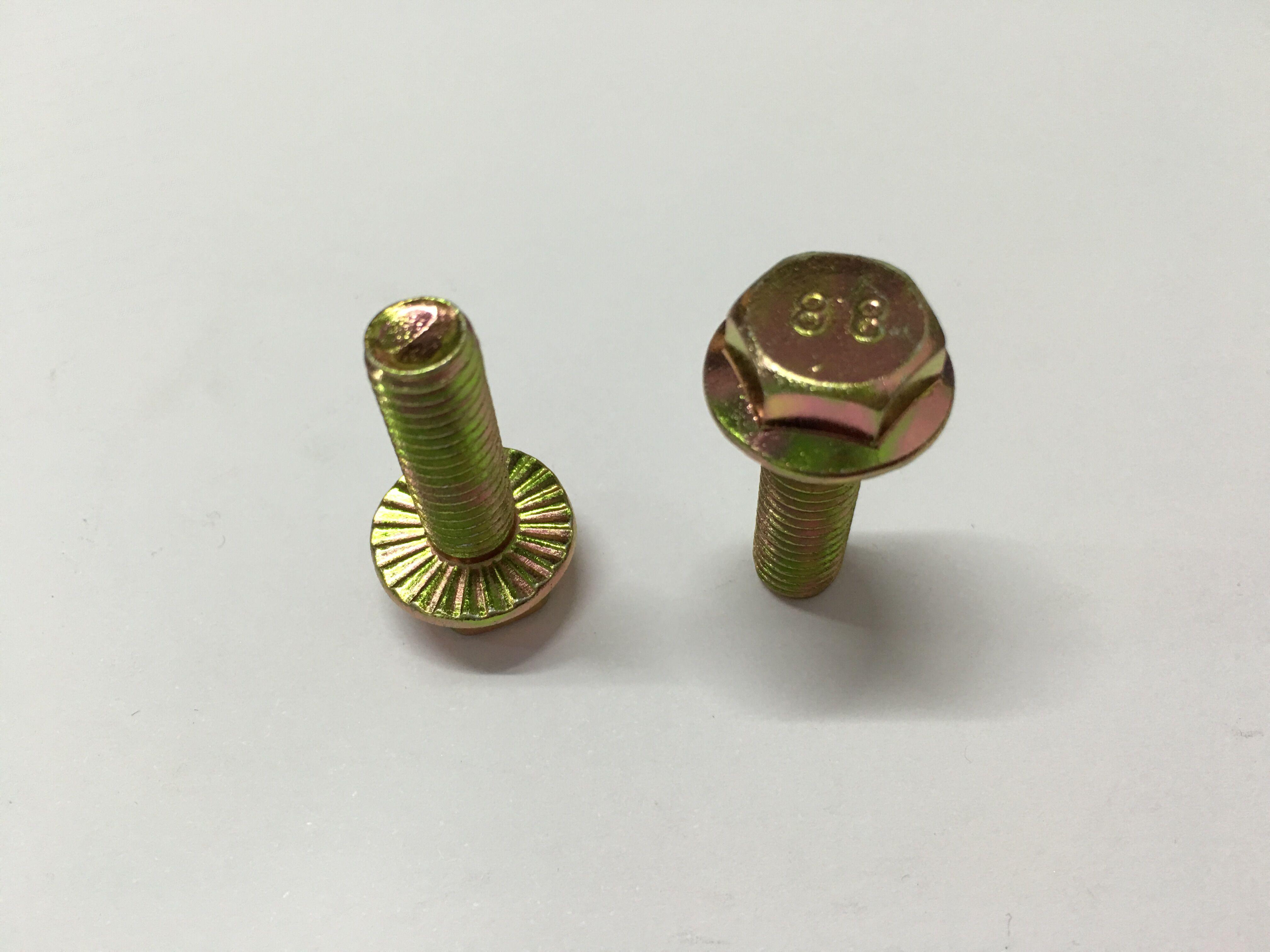 XY8.8 XY10.9帶防滑齒汽車螺栓QC180六角法蘭面螺栓