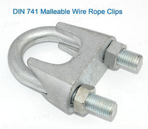 DIN 741德标卡头 山东青岛索具厂家直销 镀锌钢丝绳卡头
