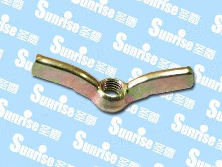 度彩锌羊角螺母（黄锌）蝶形螺帽