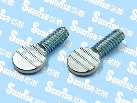 镀锌钢制压扁螺丝美制拇指螺钉 球拍螺丝