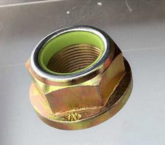 細牙六角法蘭鎖緊螺母M20*1.5六角法蘭防松螺帽