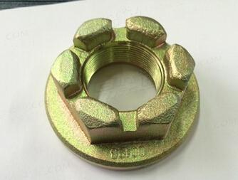 镀彩锌非标开槽带垫螺母（凸缘开槽螺母）