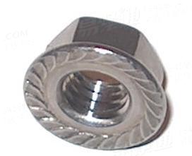 不锈钢美制六角法兰防滑螺母