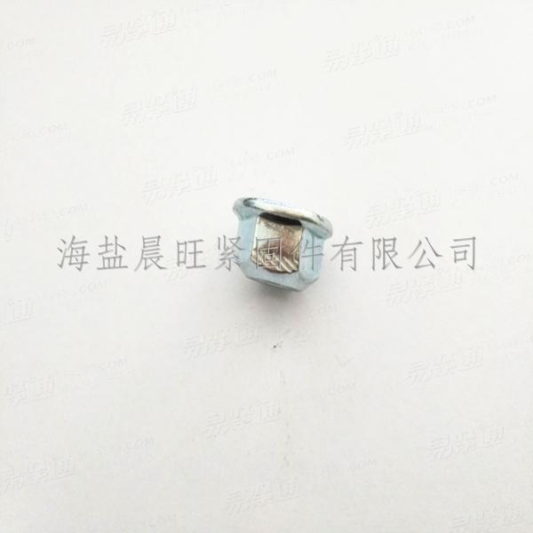 供應汽配螺母 壓點式法蘭螺母 中碳壓對邊螺帽M8