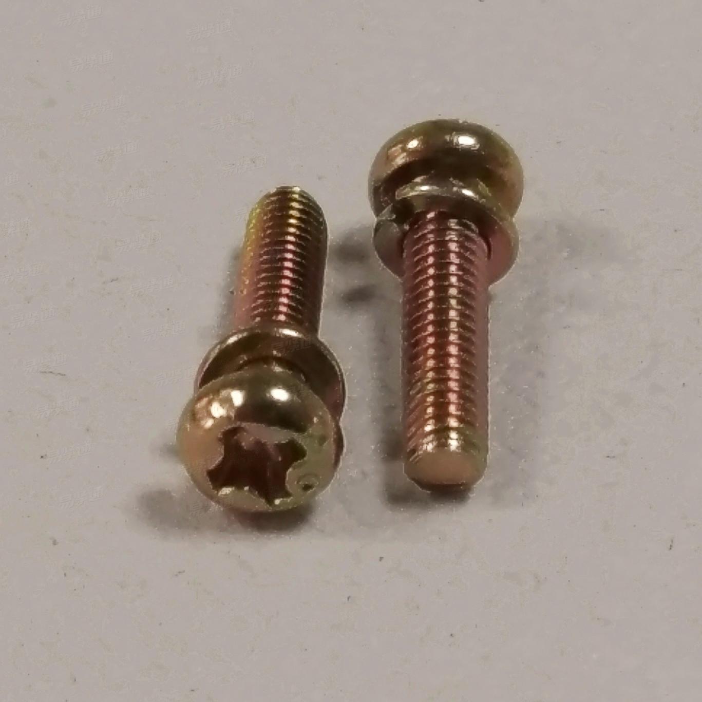 十字槽盘头螺钉和平垫圈组合螺丝 彩锌