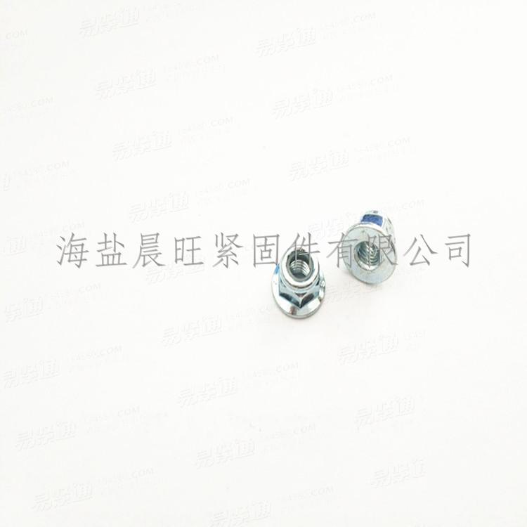 海盐海盐高品质螺母美制法兰尼龙锁紧螺母1/4