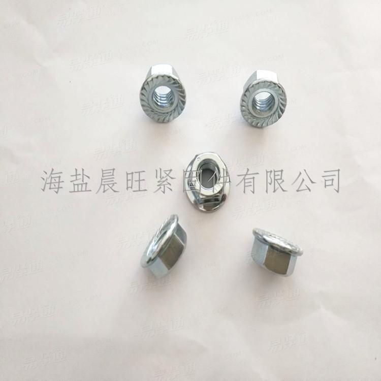 海鹽供應六角法蘭螺母德标DIN6923-1983帶齒法蘭螺母M8