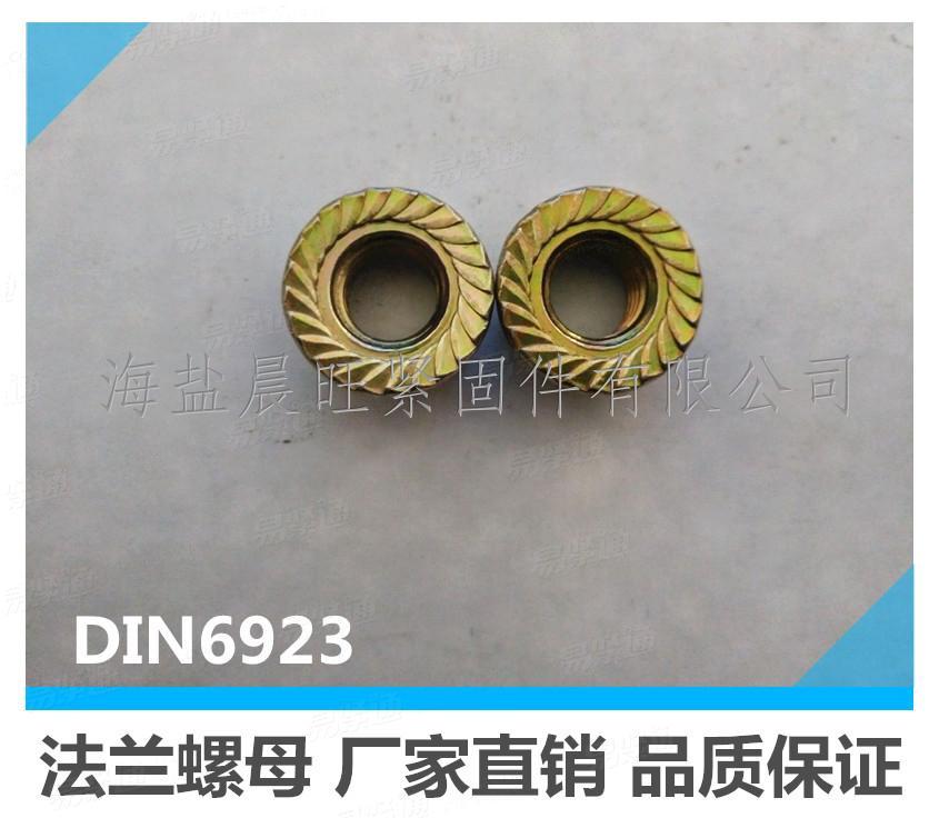海鹽供應法蘭螺母德标din6923-1983M12六角法蘭螺母