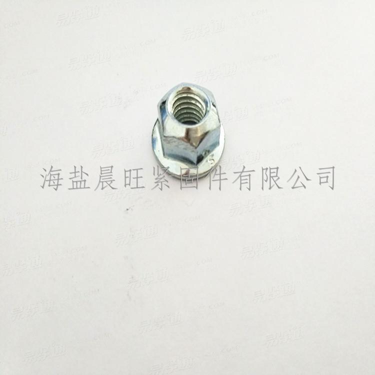 海盐厂家供应GB6187.1-2000全金属六角法兰面锁紧螺母 压对边法兰锁紧螺母