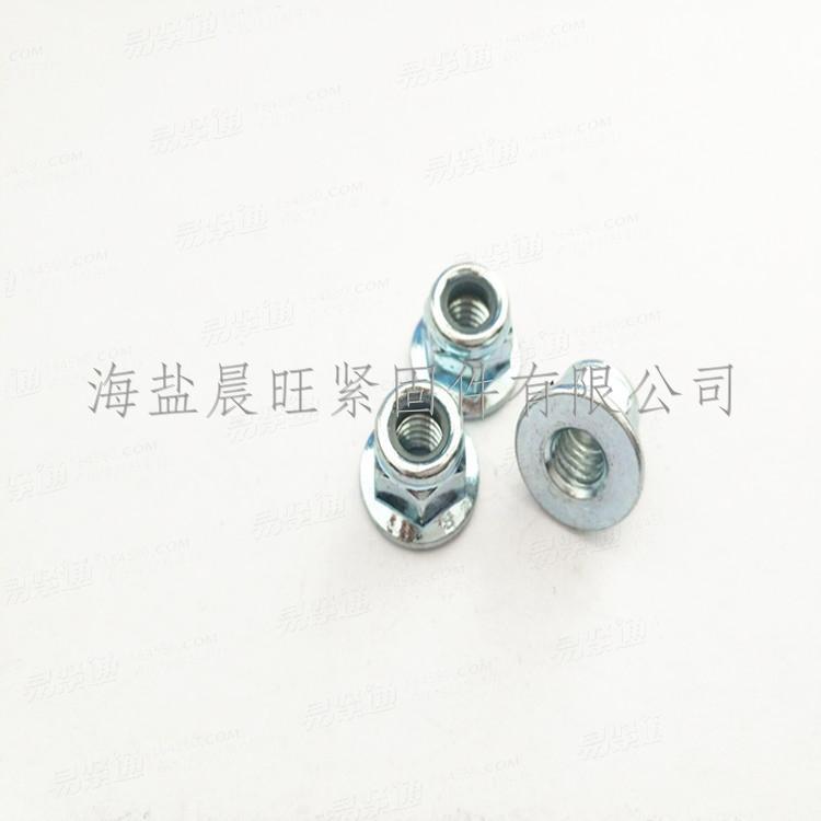 海鹽供應高品質美制尼龍鎖緊螺母1/4非金屬嵌件鎖緊六角法蘭螺母