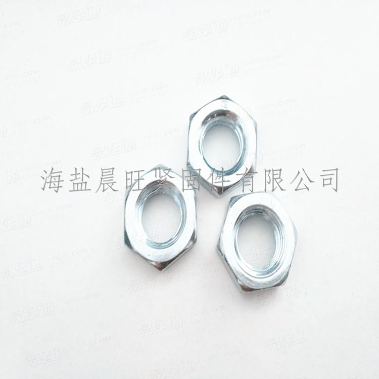 海盐供应DIN936-1985细牙六角薄螺母M12*1.25