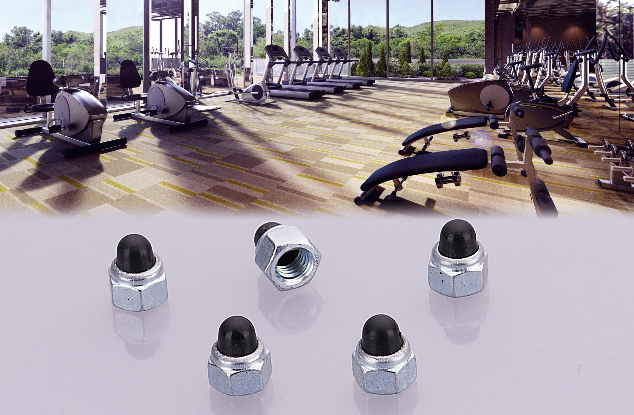 黑色尼龍嵌件六角蓋母