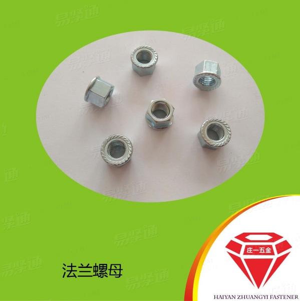 莊一/六角法蘭面螺母廠家 加工定做非标法蘭螺母 異型螺母