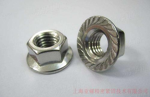 双相不锈钢S32750全金属六角法兰面锁紧螺母M5M6M8