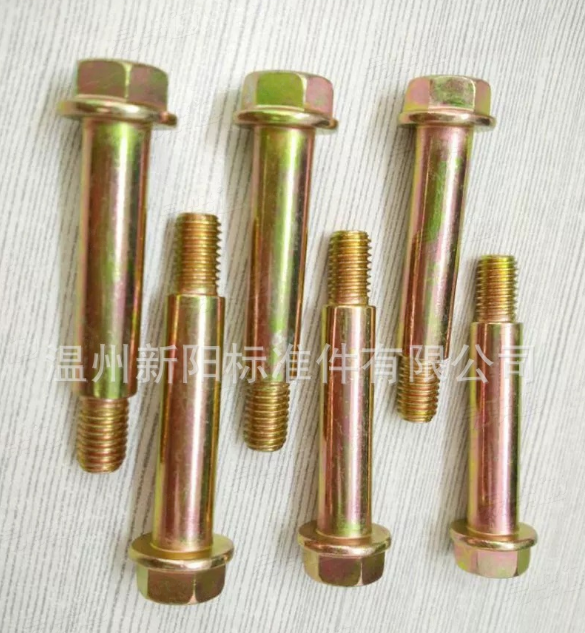 XY8.8 XY10.9厂家供应镀锌六角法兰面螺栓汽车紧固件 碳钢8.8级排气管螺栓