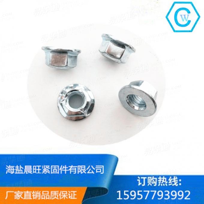 海盐供应高品质国标GB6187全金属六角法兰面锁紧螺母