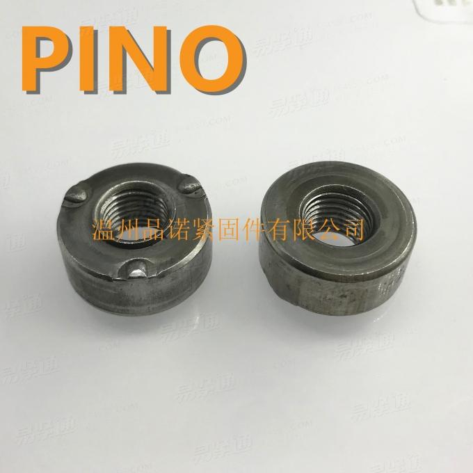 7/16x24x12圓螺母焊接帶定位圈圓柱焊接螺母英制牙焊接圓螺母