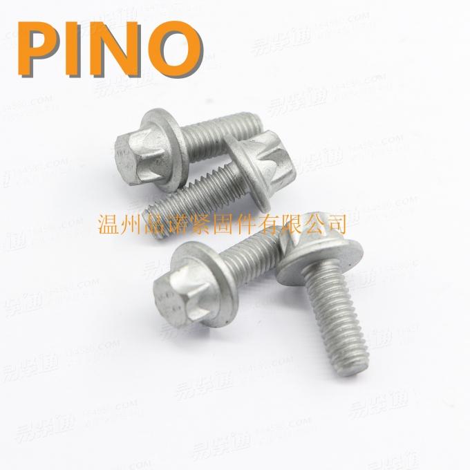 M6x16外梅花頭螺絲外六角花形螺絲汽車8.8級環保達克羅螺絲