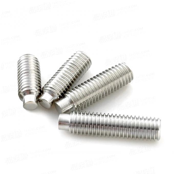 不锈钢凸端紧定螺钉GB79圆柱端内六角无头螺丝机米顶丝DIN915