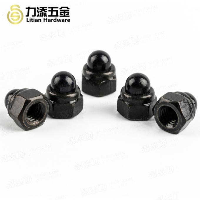 DIN986尼龍鎖緊六角蓋形螺母袋帽(黑色)