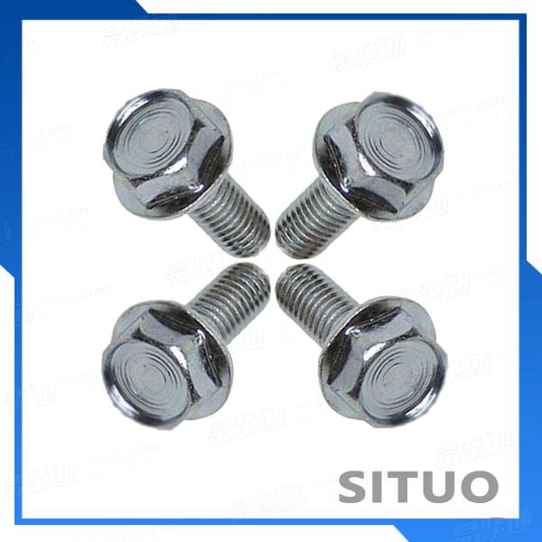 蓝白锌 六角法兰面螺栓