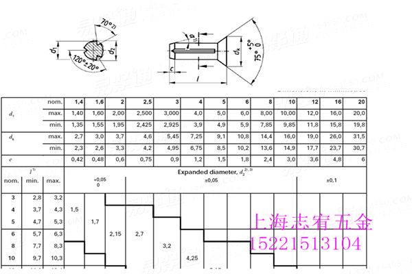 沉头槽销GB13829.9