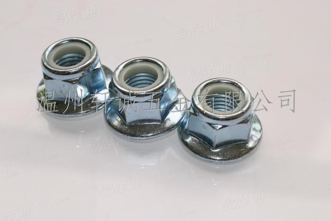 【主打】现货DIN6926中碳钢高强度10级六角法兰面非金属锁紧螺母通止规