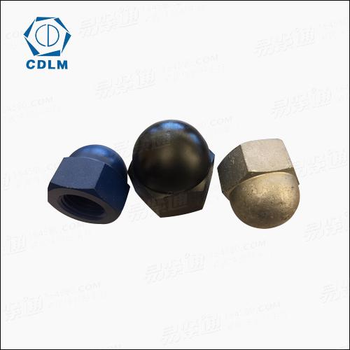 本色/发黑 大规格六角盖形螺母钢结构螺母 高强度螺母 重型螺母GB923